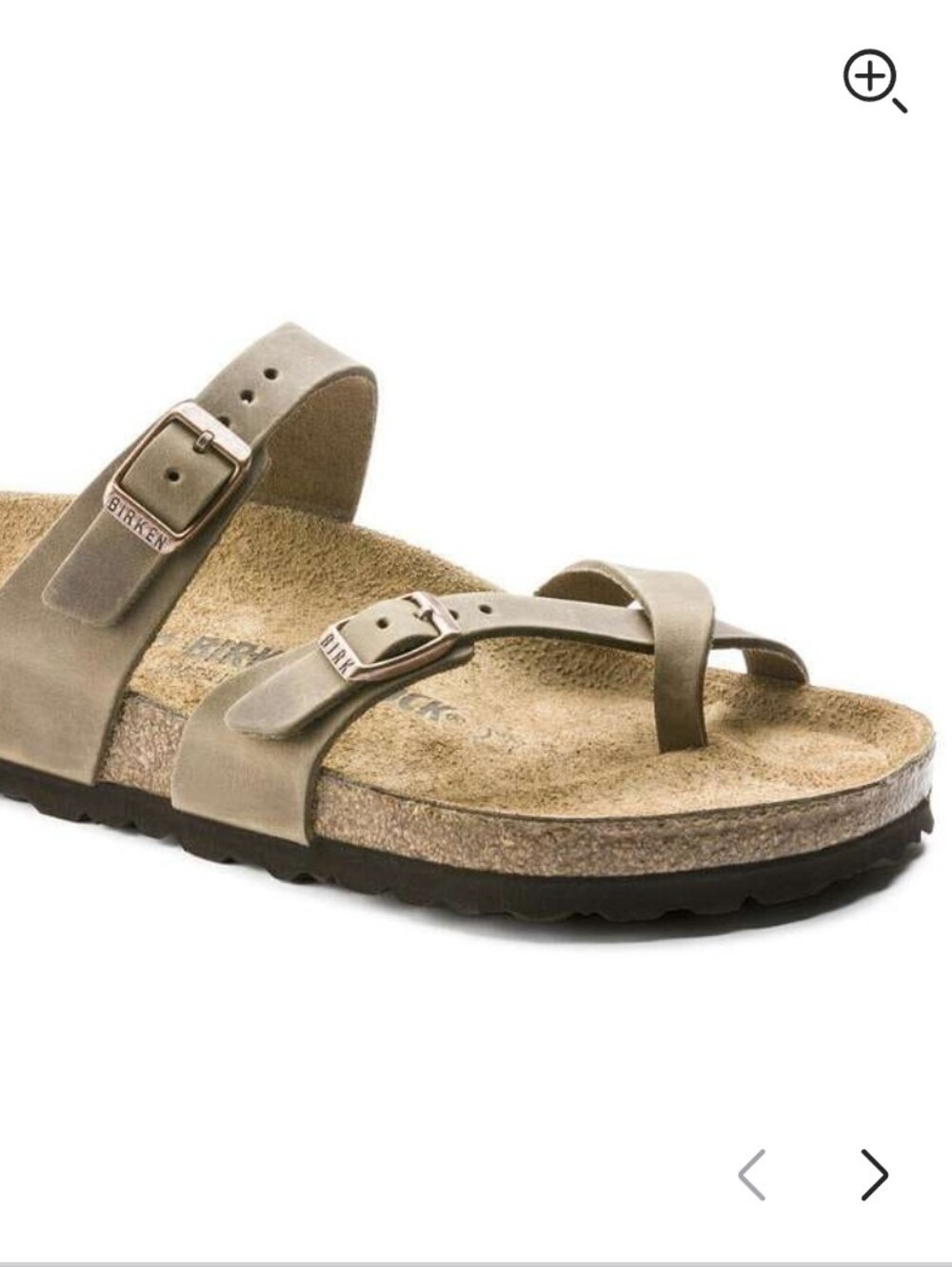 Birkenstock Mayari Sandal in Taupe Leather, Size 8